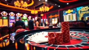 Experience the thrill of betting at a luxurious casino with luck8, featuring vibrant roulette and poker games.