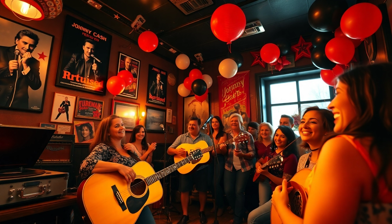Celebrating Johnny Cash's legacy at a vibrant birthday event showcasing warmth and musical community at johnnycashbirthday.com.