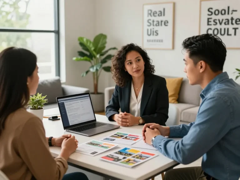 Professional real estate consultation with the Nationwide investors group, showcasing a welcoming office scene.