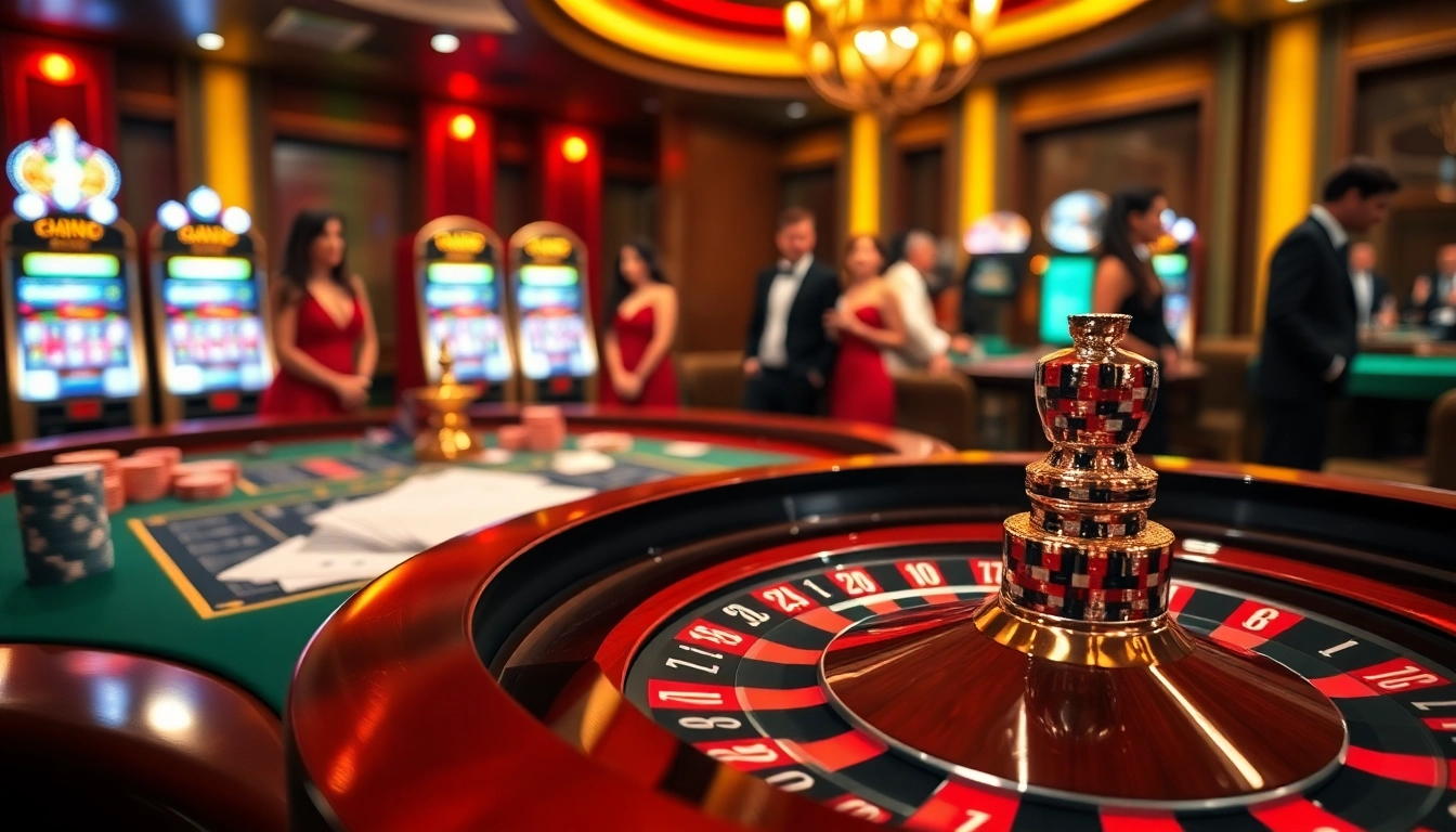 Profitez de l'atmosphère vibrante du meilleur casino en ligne avec roulette, cartes et excitation.