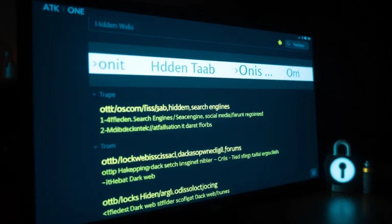 Explore the hidden wiki showcasing active dark web links with digital security symbols.