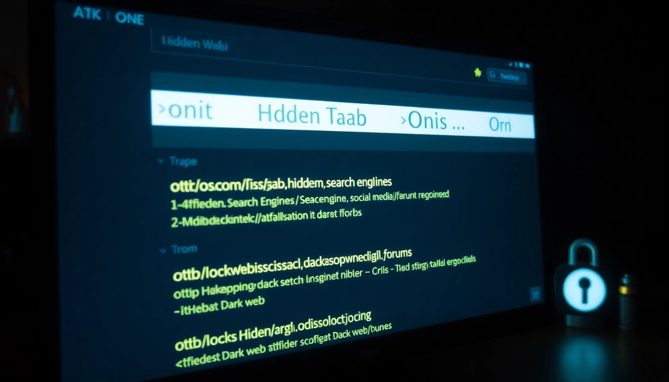Explore the hidden wiki showcasing active dark web links with digital security symbols.