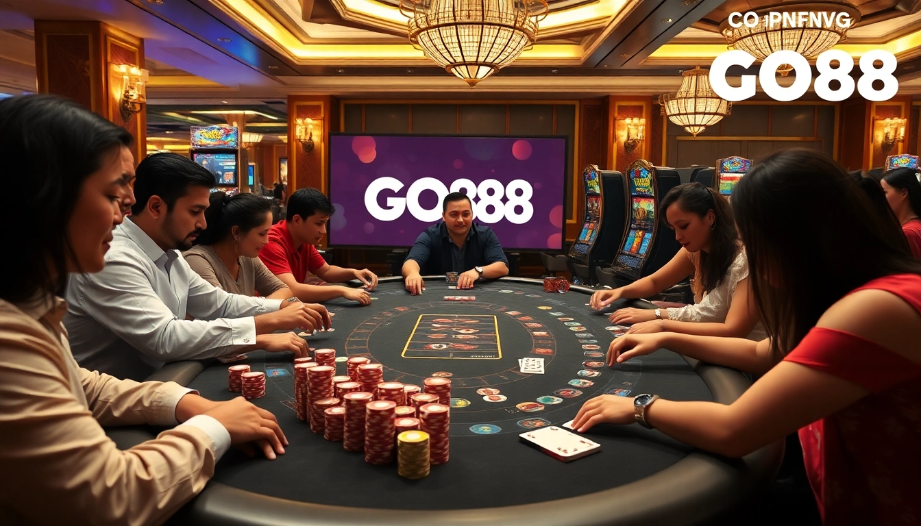 Players enjoying diverse games at GO88, the leading online gaming platform.