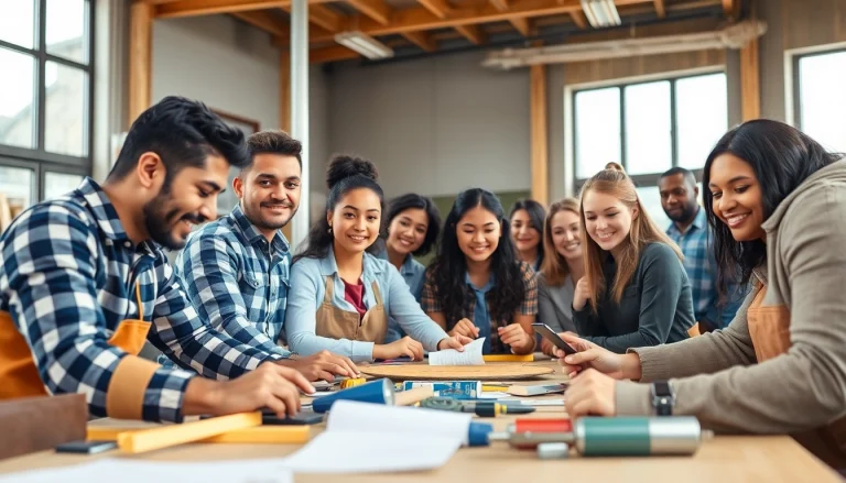 Engage in construction training programs with dynamic teamwork and skill development in a professional setting.