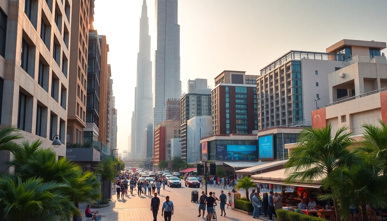 Experience the vibrant lifestyle in Citylife Dubai with dynamic cityscape elements.