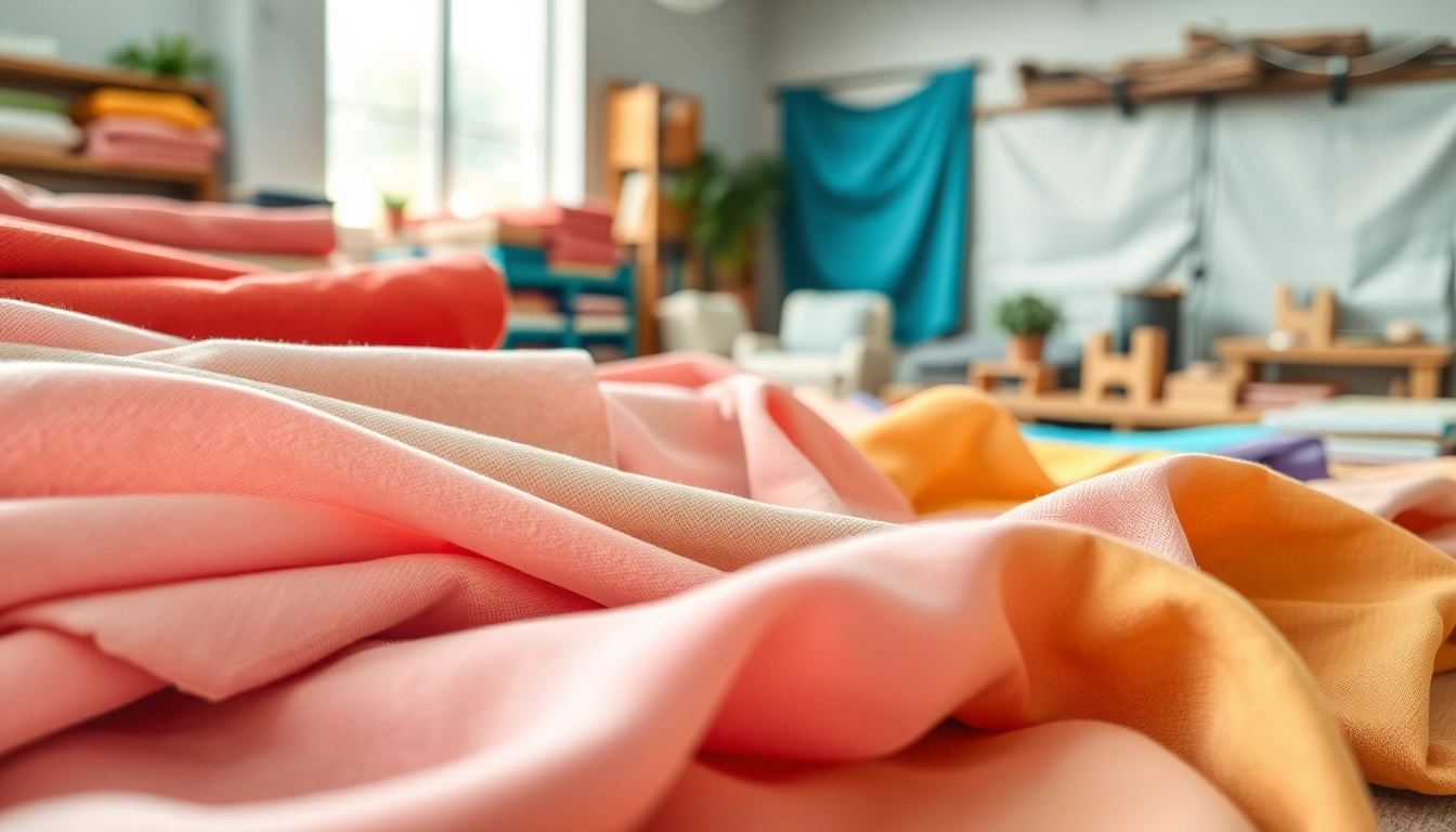 Bekijk verschillende 100% katoen stoffen met diverse kleuren en texturen