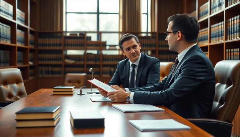 Anwalt Strafrecht bietet rechtliche Beratung in einer professionellen Büroumgebung