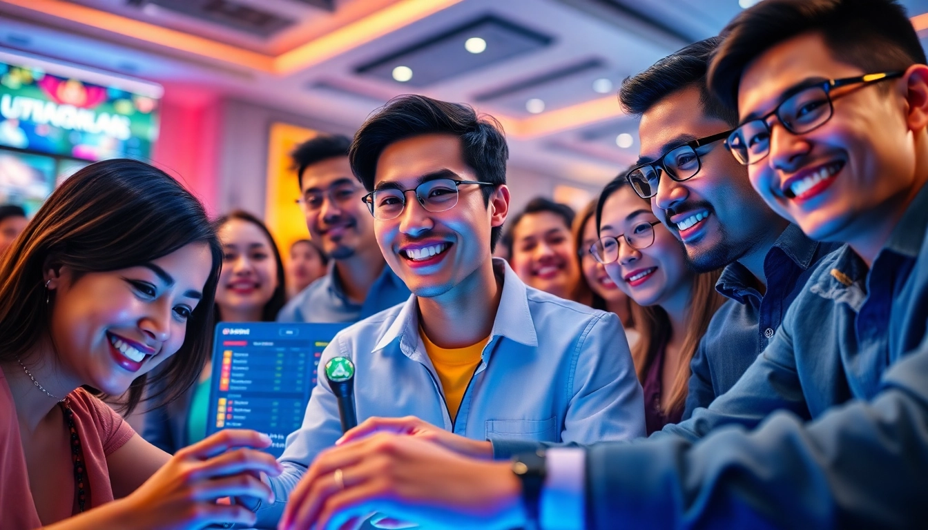 UU88 online betting platform showcasing diverse users and vibrant interface.