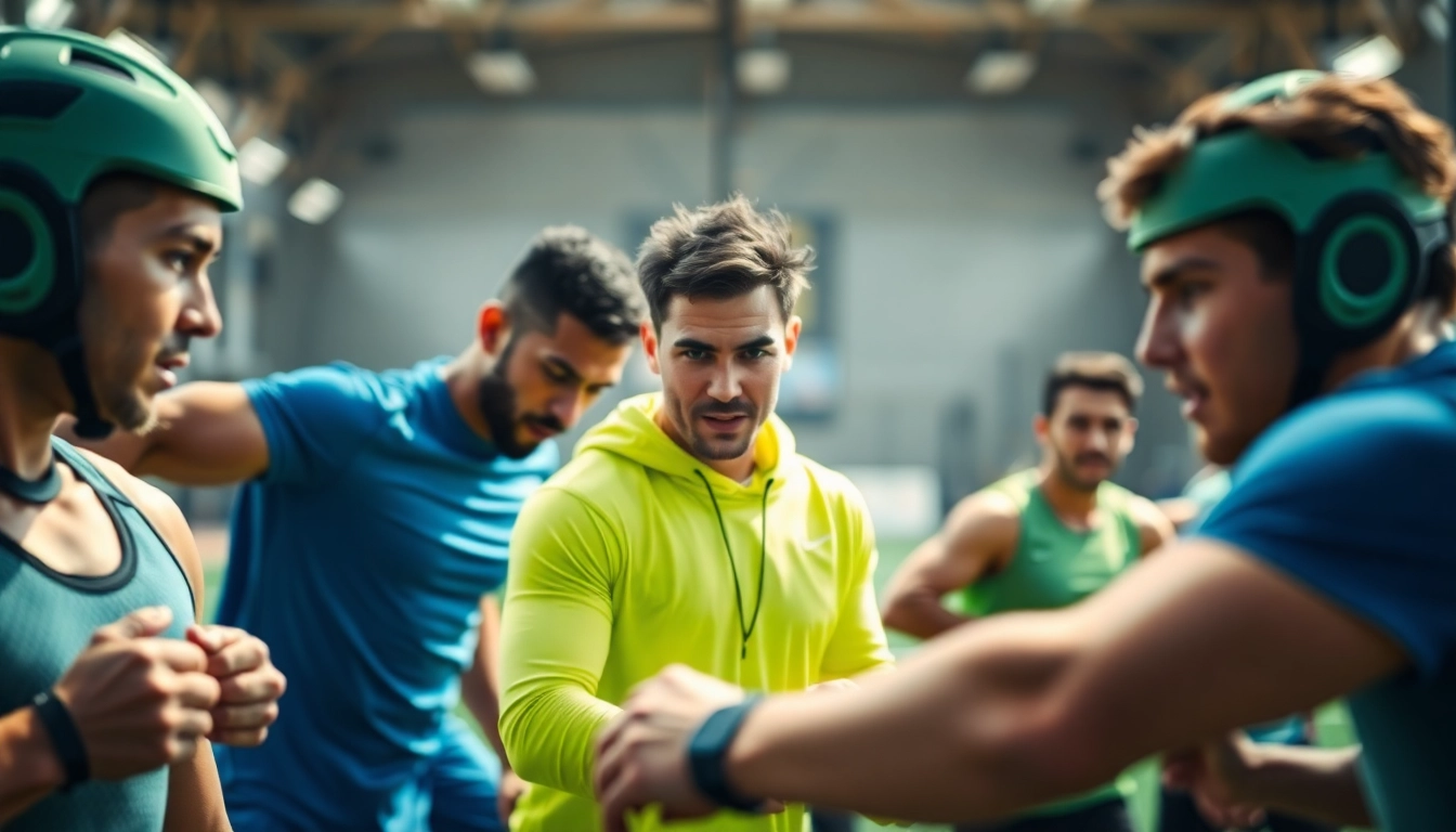 Sportler trainieren mit phantom athletics Ausrüstung in einem dynamischen Umfeld.