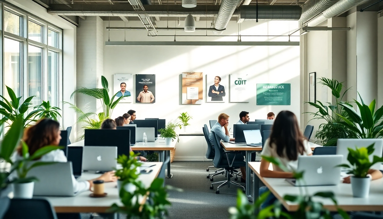 Agencia hubspot team brainstorming innovative strategies in a vibrant workspace.