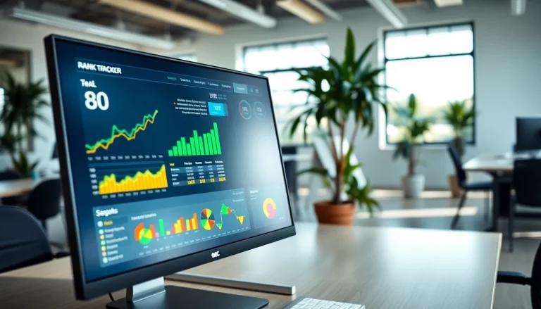 Visualize the SEO Rank Tracker on a detailed dashboard with modern analytics