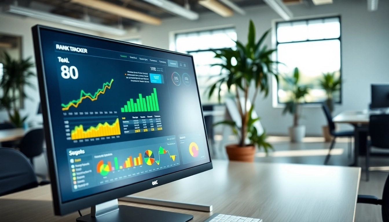 Visualize the SEO Rank Tracker on a detailed dashboard with modern analytics