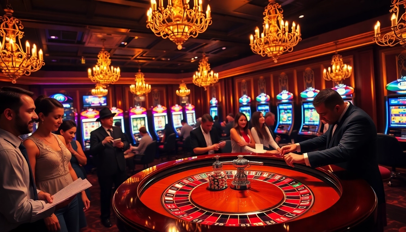 Vivez l'excitation du meilleur casino en ligne à une table de roulette luxueuse avec des jetons de poker vibrants.