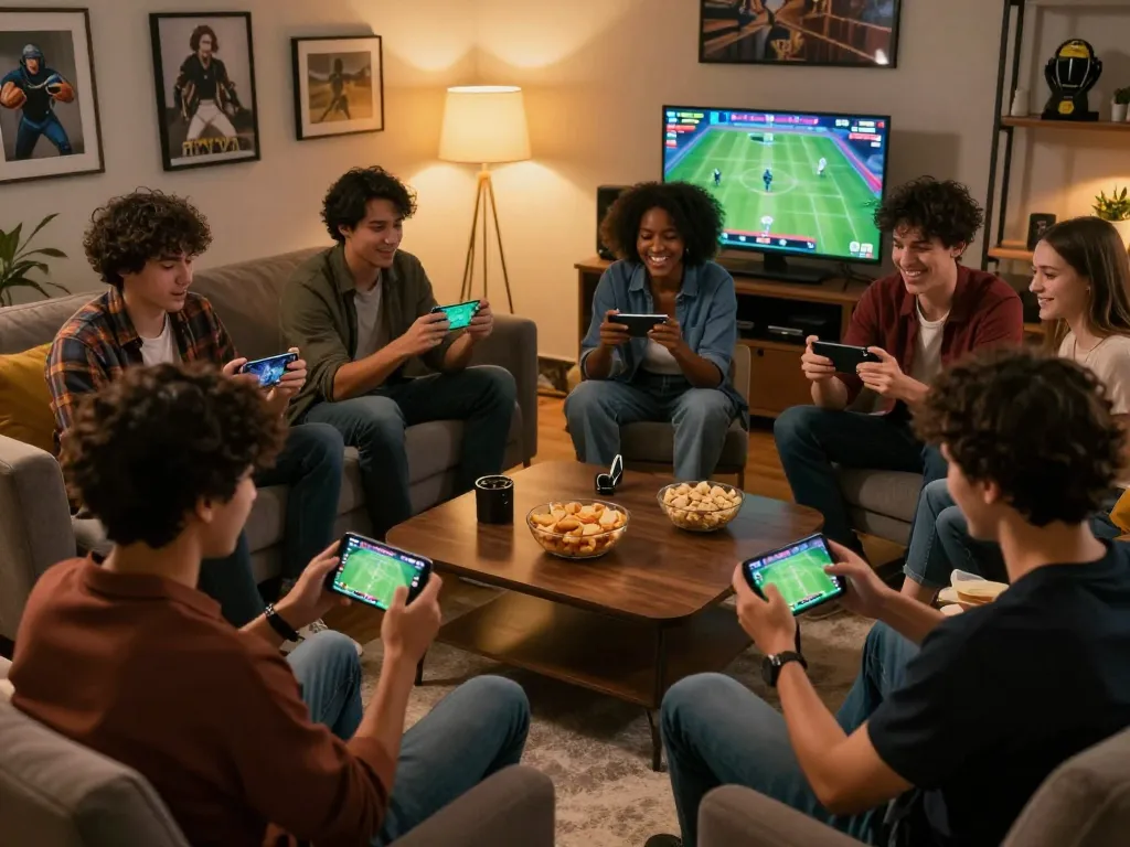 manclub sports betting scene with friends discussing strategies