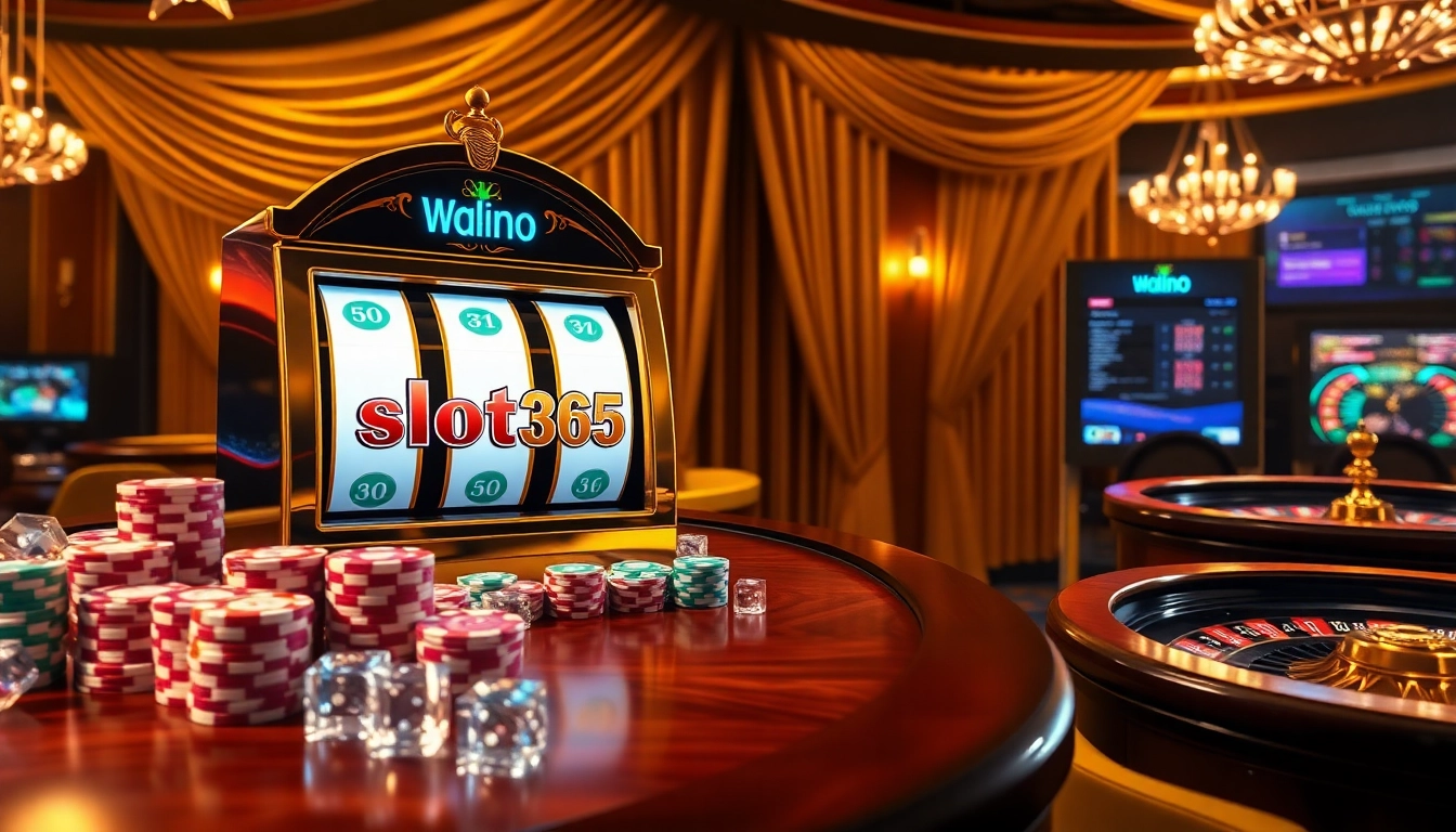 Engaging gamblers at slot365 with vibrant slot machine and dynamic casino ambiance.