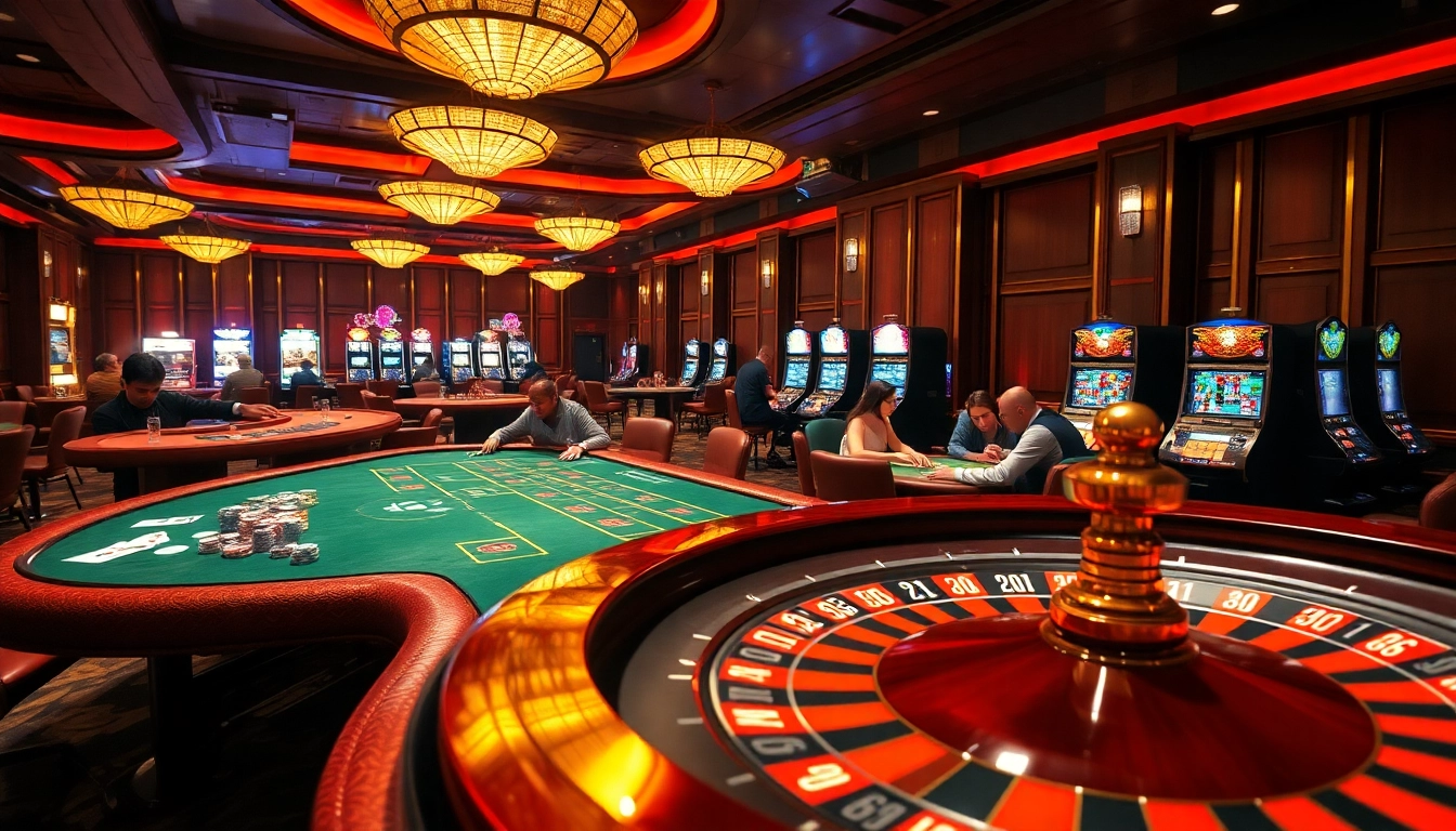 Thrilling LUCK8 casino experience with vibrant tables and engaged players.